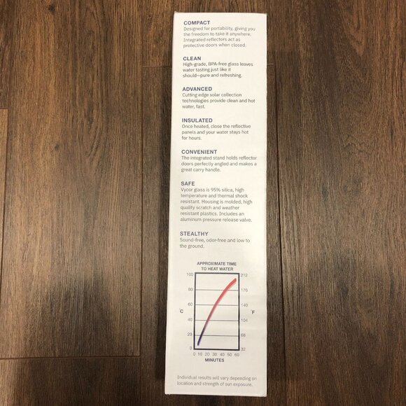 4Patriots Sun Kettle Water Heater: Portable Solar Thermos 16.9fl oz / 500ml - Picture 3 of 5